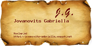 Jovanovits Gabriella névjegykártya